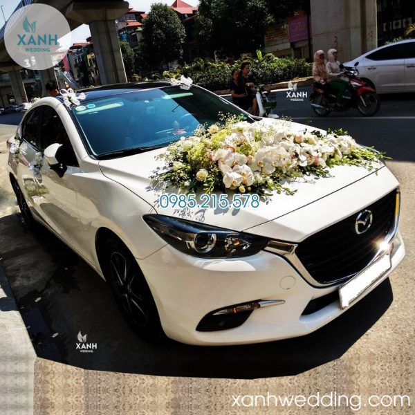 Thuê xe cưới Mazda 3 trắng