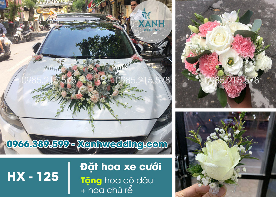 Trang trí xe hoa cô dâu tại Hà Nội