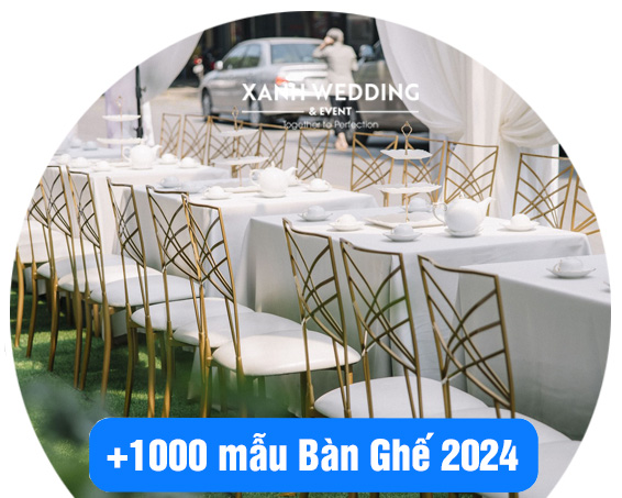 Mẫu bàn ghế đám cưới 2024